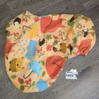 Fleece Saddle Cover "Forest Hedgehogs" *gc, clean, clumpy
