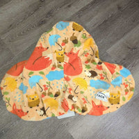 Fleece Saddle Cover "Forest Hedgehogs" *gc, clean, clumpy
