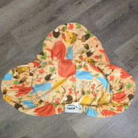 Fleece Saddle Cover "Forest Hedgehogs" *gc, clean, clumpy
