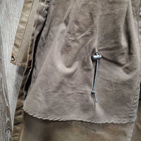 Oil Slick Trench Coat *vgc, mnr scuffs, hay, hair
