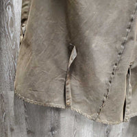 Oil Slick Trench Coat *vgc, mnr scuffs, hay, hair
