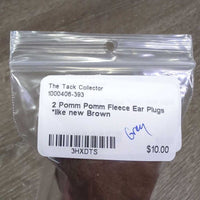 2 Pomm Pomm Fleece Ear Plugs *like new
