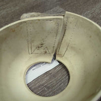 Pr Ribbed Bell Boots, velcro *fair, discoloured, dingy, scuffs, stains, yellowed, curled velcro, rubs, rip
