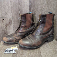 Paddock Boots, zips *gc/fair, clean, v.scuffed, faded, older, creases, cracking, rubs, dry, film, slices
