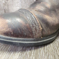 Paddock Boots, zips *gc/fair, clean, v.scuffed, faded, older, creases, cracking, rubs, dry, film, slices
