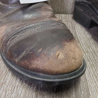 Paddock Boots, zips *gc/fair, clean, v.scuffed, faded, older, creases, cracking, rubs, dry, film, slices

