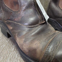 Paddock Boots, zips *gc/fair, clean, v.scuffed, faded, older, creases, cracking, rubs, dry, film, slices

