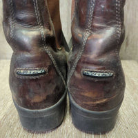 Paddock Boots, zips *gc/fair, clean, v.scuffed, faded, older, creases, cracking, rubs, dry, film, slices
