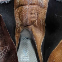 Paddock Boots, zips *gc/fair, clean, v.scuffed, faded, older, creases, cracking, rubs, dry, film, slices
