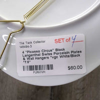 4 "Picasso Circus" Block Langenthal Swiss Porcelain Plates & Wall Hangers *vgc
