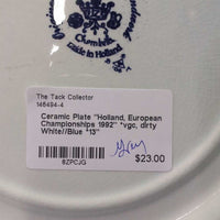 Ceramic Plate "Holland, European Championships 1992" *vgc, dirty
