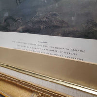 2 "The Duke of Richmond" by George Stubbs Prints: Fox Hunting & Racehorses, Matted & Framed Print *vgc, mnr dirt & scrapes
