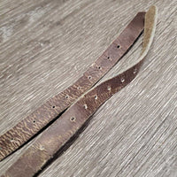 Soft Thin Leather Spur Straps *gc/fair, xholes, clean, rubs, bent, v.scraped, faded
