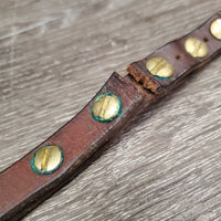 Riveted Leather Strap *gc, broken, oxidized, older
