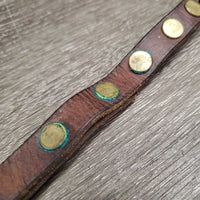Riveted Leather Strap *gc, broken, oxidized, older
