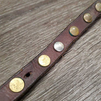 Riveted Leather Strap *gc, broken, oxidized, older
