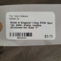 1 Only POW Spur *gc, older, stains, residue, scratches
