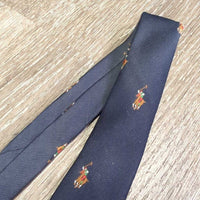 Cotton Polo Players Tie *gc, older, snags, dusty

