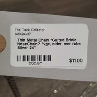 Thin Metal Chain *Gaited Bridle NoseChain? *vgc, older, mnr rubs
