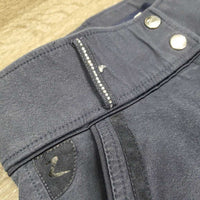 Full Seat Breeches **gc, v.faded, seam puckers, rubs, older, cracking logo

