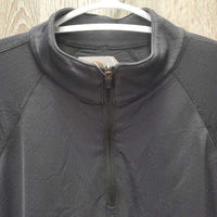 LS Sun Shirt, 1/4 Zip Up, mesh sleeves *gc, seam rubs, hair & stains?marks
