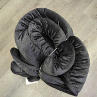 Velvet?ish & Fleece Lined Med? Fill Blanket Liner, 2 Legs *like new, seam: loose fill
