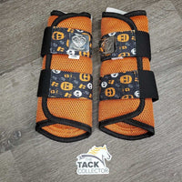 Pr Mesh Closed Boots, velcro "Halloween" *new
