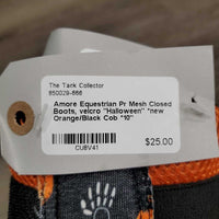 Pr Mesh Closed Boots, velcro "Halloween" *new
