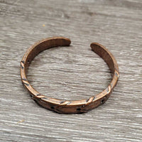 Painted ? Copper Braided Rein Bracelet *vgc, mnr bent end
