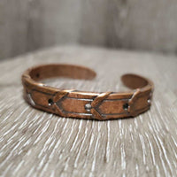 Painted ? Copper Braided Rein Bracelet *vgc, mnr bent end
