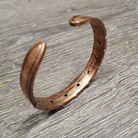 Painted ? Copper Braided Rein Bracelet *vgc, mnr bent end
