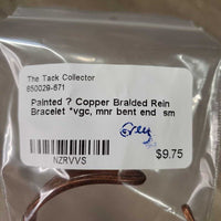 Painted ? Copper Braided Rein Bracelet *vgc, mnr bent end
