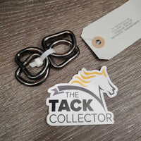 4 Metal D-ring Clips *gc, rubs, peeled
