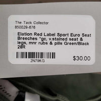 Euro Seat Breeches *gc, v.stained seat & legs, mnr rubs & pills
