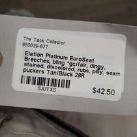 EuroSeat Breeches, bling *gc/fair, dingy, stained, discolored, rubs, pilly, seam puckers
