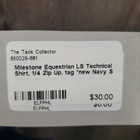 LS Technical Shirt, 1/4 Zip Up, tag *new

