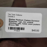 Euroseat Breeches *vgc, mnr undone stitching, pills, faded, seam puckers
