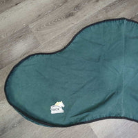 Thick Cotton Saddle Cover *gc/fair, stretched out elastic, mnr faded seam, linty & hairy, older
