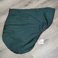 Light Cotton Saddle Cover *gc/fair, stretched out elastic, mnr faded seam, linty & hairy, older
