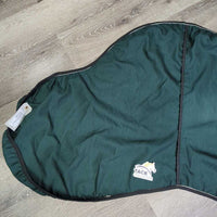 Light Cotton Saddle Cover *gc/fair, stretched out elastic, mnr faded seam, linty & hairy, older
