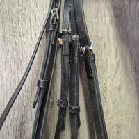 Rsd Bridle, Narrow Braided Reins *vgc, clean & mnr dirt?film, loose keepers
