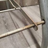 Hvy Metal Folding Saddle Rack, Bottom Rack *gc, rusty, scuffs, dirt, older, oxidized
