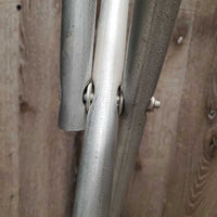 Hvy Metal Folding Saddle Rack, Bottom Rack *gc, rusty, scuffs, dirt, older, oxidized