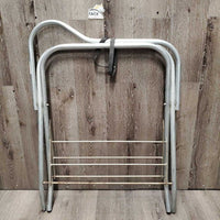 Hvy Metal Folding Saddle Rack, Bottom Rack *gc, rusty, scuffs, dirt, older, oxidized
