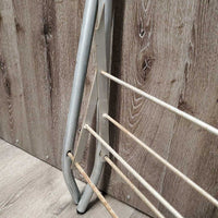 Hvy Metal Folding Saddle Rack, Bottom Rack *gc, rusty, scuffs, dirt, older, oxidized