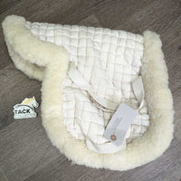 Fitted Sheepskin Saddle Pad *gc/fair, v.shrunk, clean, pills, v.crumpled, folded & stiff, snags, dingy
