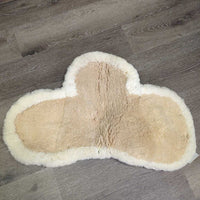 Fitted Sheepskin Saddle Pad *gc/fair, v.shrunk, clean, pills, v.crumpled, folded & stiff, snags, dingy
