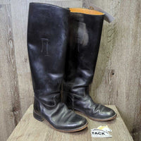 Thick Lined Dress Boots, Pull on *gc, clean, mnr scuffs, creases, scuffs, crackles, older
