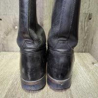 Thick Lined Dress Boots, Pull on *gc, clean, mnr scuffs, creases, scuffs, crackles, older
