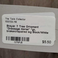 Tree Ornament "Dressage Horse" *gc, broken/repaired leg
